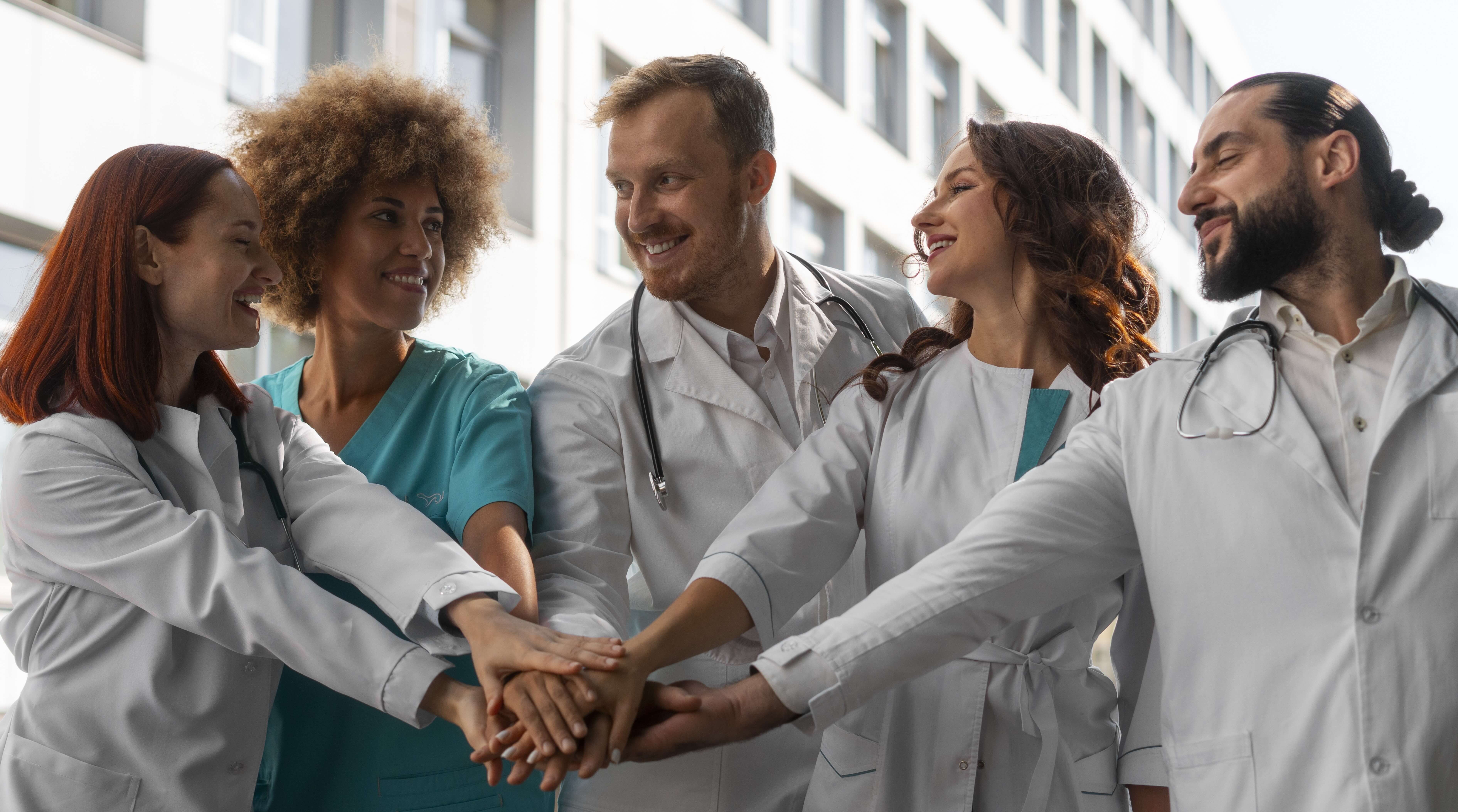 Healthcare team collaborating